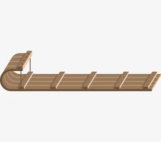 冬季简约雪橇雪上运动装饰设计免抠