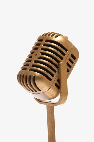 麦克风 金色麦免抠