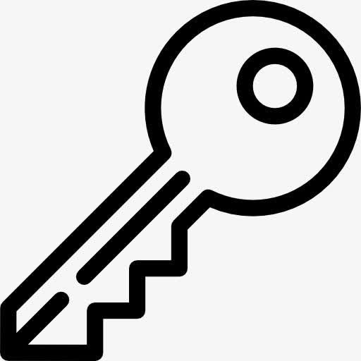 倾斜的关键图标免抠