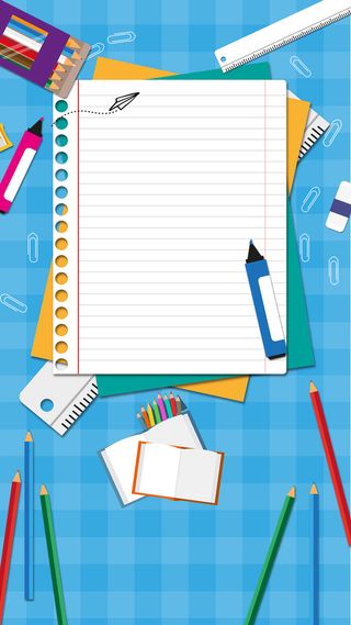 蓝色订书机课本铅笔高清