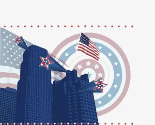 美国国旗大厦设计免抠