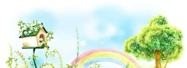 梦幻手绘卡通背景