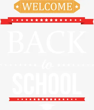欢迎回校装饰图案免抠