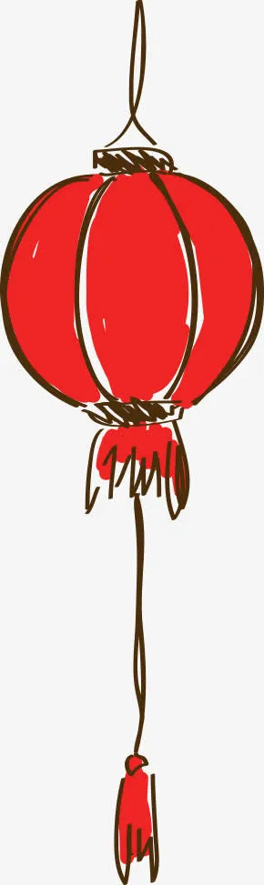 卡通手绘灯笼免抠