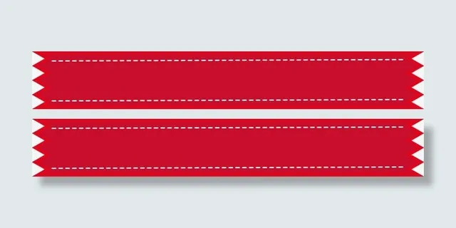 手绘红色条幅免抠