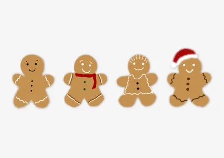 圣诞将饼小人免抠节日圣诞节元素