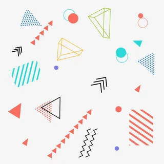 简约几何图案免抠