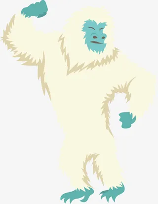 卡通强壮雪人免抠