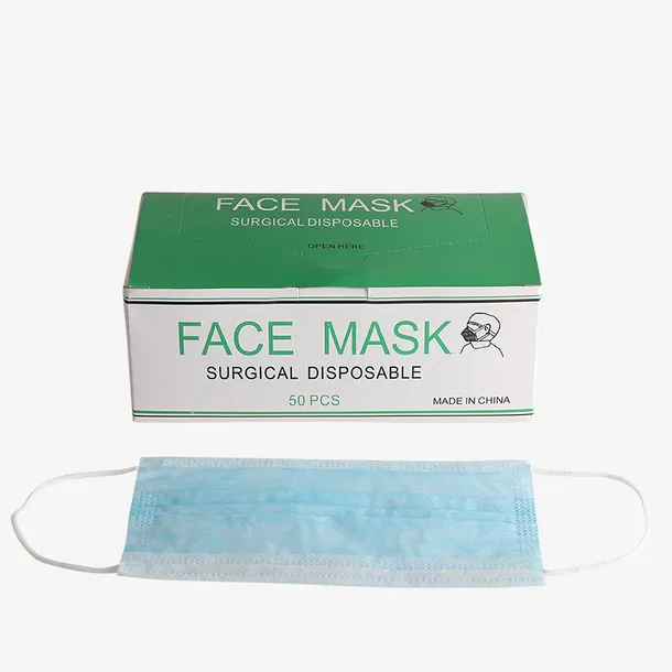 口罩  一次性口罩 民用口罩 蓝色口罩免抠