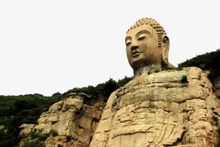 山西景区蒙山大佛免抠