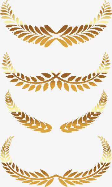 欧式橄榄枝标签免抠