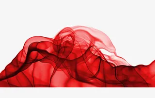 唯美红色漂浮波纹元素免抠