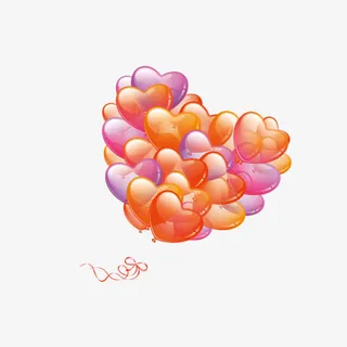 心形气球免扣素材免抠