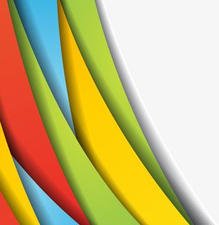 交错多彩条幅免抠