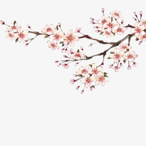 浪漫桃花节旅游路纸宣传免抠