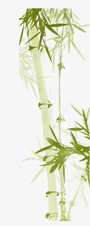 水墨竹子免抠