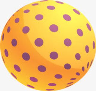 黄色可爱波点圆球免抠