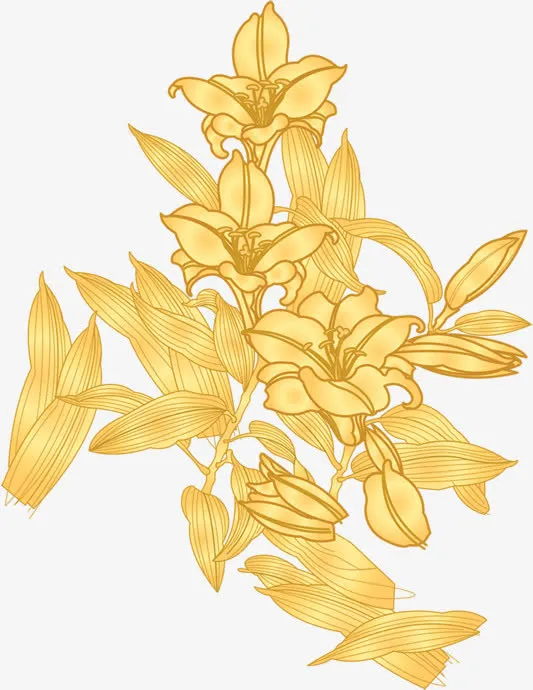 中秋节黄色花朵树叶国庆免抠