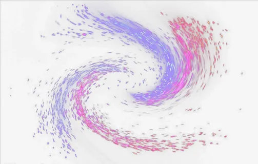 多彩炫丽紫色曲线旋涡光效免抠