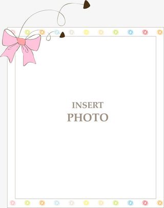 蝴蝶结边框免抠