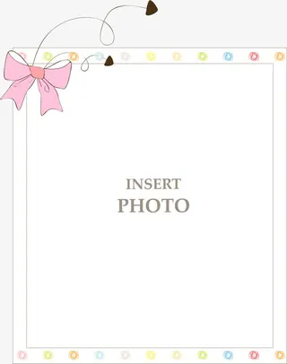 蝴蝶结边框免抠