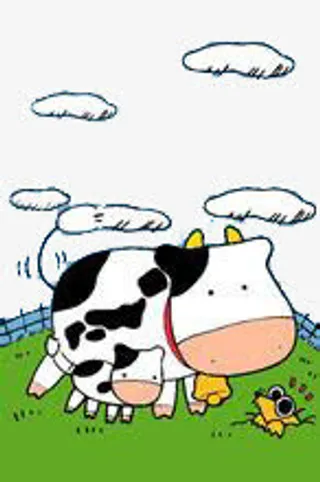 卡通可爱奶牛免抠