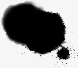 滴落的黑色墨点七夕情人节免抠