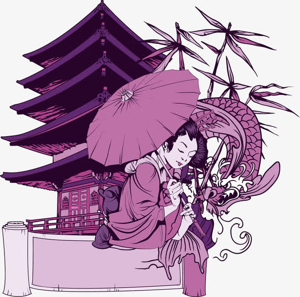 矢量古代美女免抠