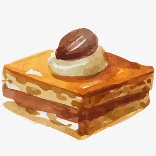 手绘蛋糕矢量图免抠