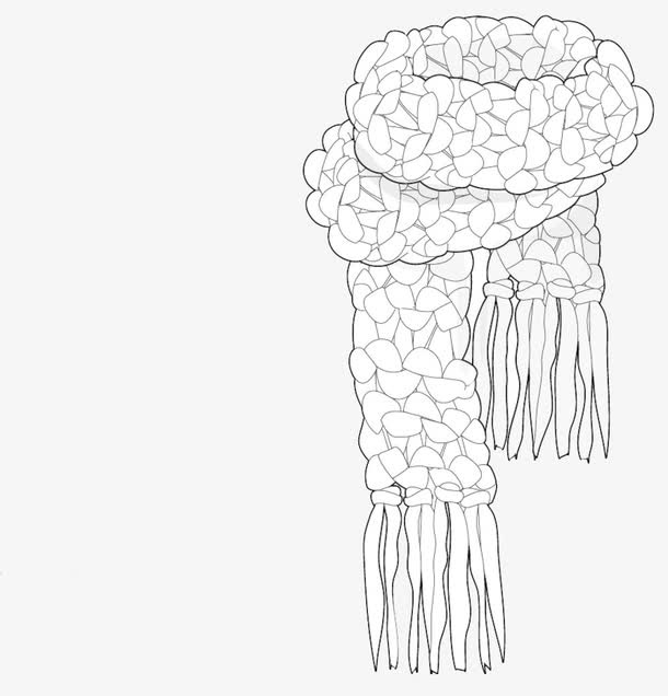 围巾设计稿免抠