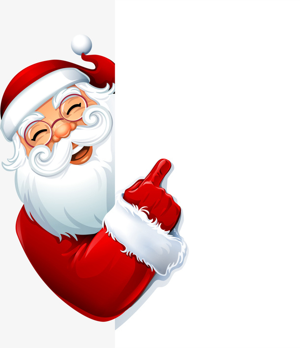 红色卡通圣诞老人免抠