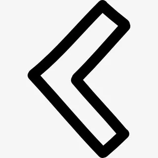 左箭头手绘轮廓图标免抠