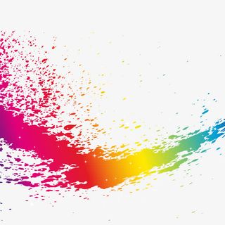 彩色墨迹图案矢量图免抠