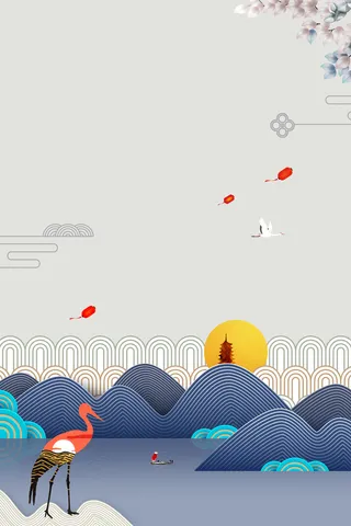 清明节背景素材高清卡通手绘背景