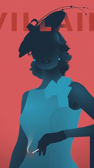 知性女性红色背景H5高清