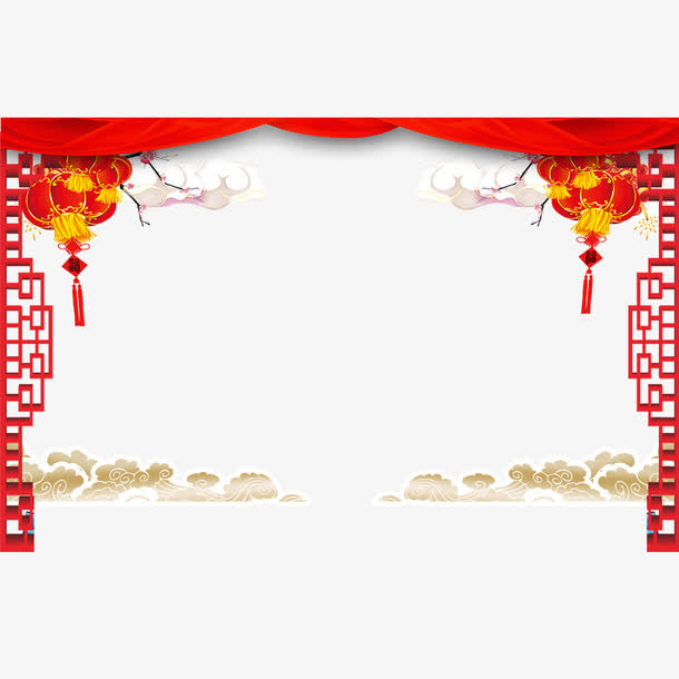 春节海报装饰边框免抠