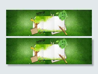 春天文艺小清新绿色海报背景高清