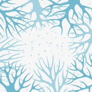 深蓝色树枝背景圣诞节元素免抠