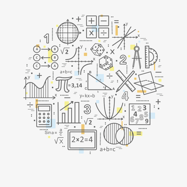 装饰圆形数学公式工具免抠