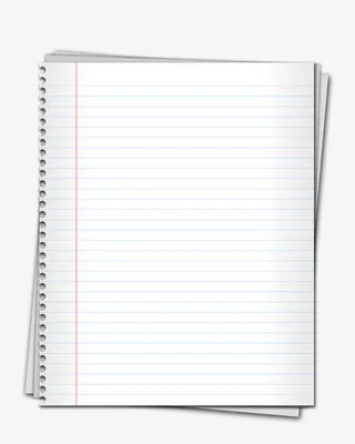 白色横格纸张免抠