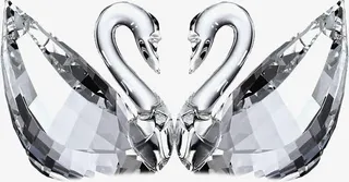 灰色钻石天鹅装饰免抠