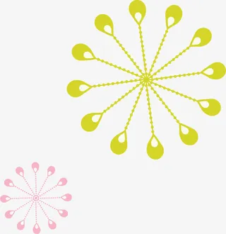 矢量圆形花纹免抠