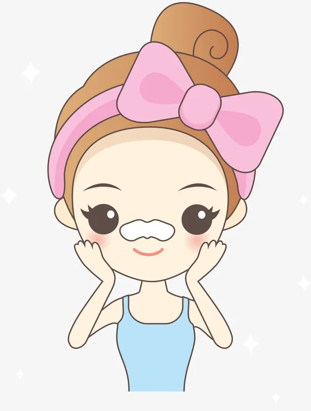 卡通爱美女生免抠