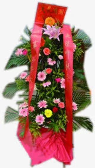 开业新鲜花篮设计免抠