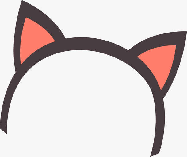 简约可爱猫耳发箍免抠