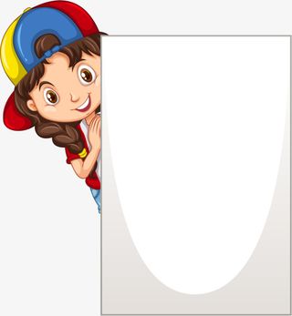 捉迷藏的可爱女孩免抠