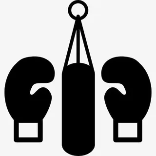 拳击手套和挂重袋图标免抠