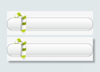 灰色圣诞按钮免抠