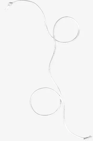 白色绳索漂浮免抠