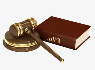 法律锤子和书本摄影免抠
